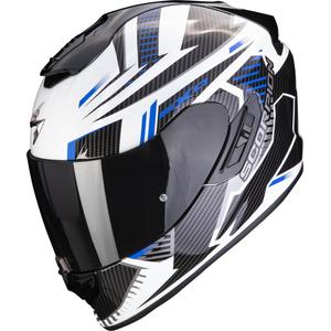 Integrálna prilba na motocykel Scorpion EXO-1400 EVO Air Shell bielo-modrá