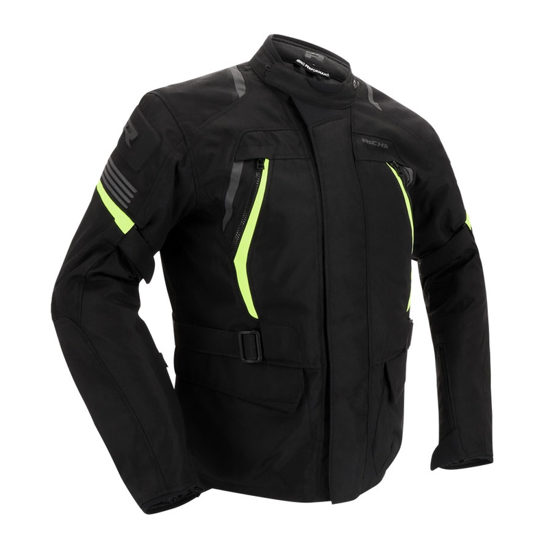 Bunda na motocykel RICHA Phantom 3 čierno-fluo žltá výpredaj