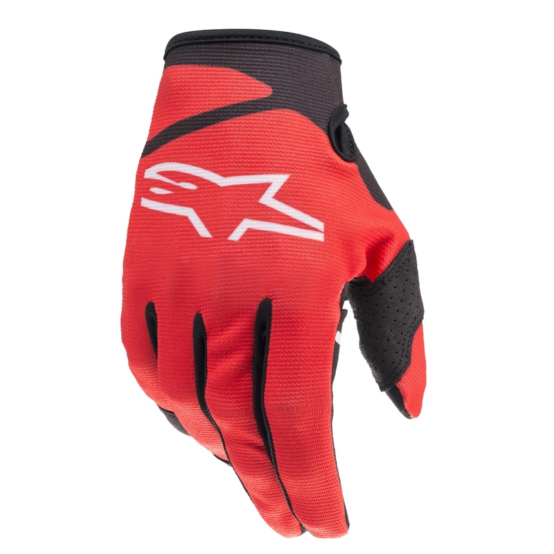 Detské motokrosové rukavice Alpinestars Radar čierno-červené