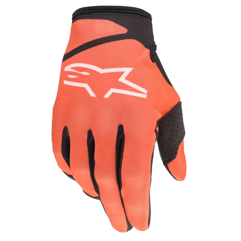 Detské motokrosové rukavice Alpinestars Radar čierno-oranžové