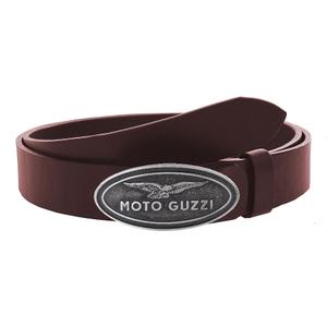 Kožený moto opasok so sponou Moto Guzzi hnedý