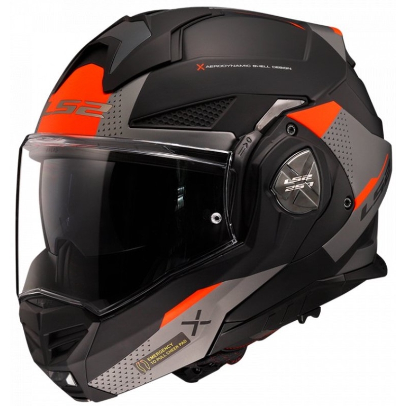 Preklápacia prilba na motocykel LS2 FF901 Advant X Oblivion čierno-červeno-titanová