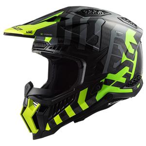Motokrosová prilba LS2 MX703 C X-Force Barrier H-V čierno-sivo-fluo žltá