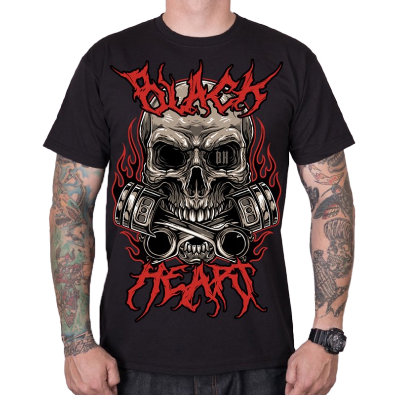 Pánske tričko Black Heart Metal Head
