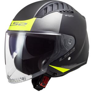 Otvorená prilba na motocykel LS2 OF600 Copter II Urbane 06 čierno-fluo žltá