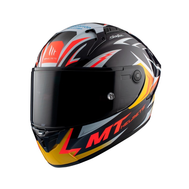 Integrálna prilba na motocykel MT FF103PLUSC KRE+ Carbon Acosta A37 čierno-bielo-oranžová leskla