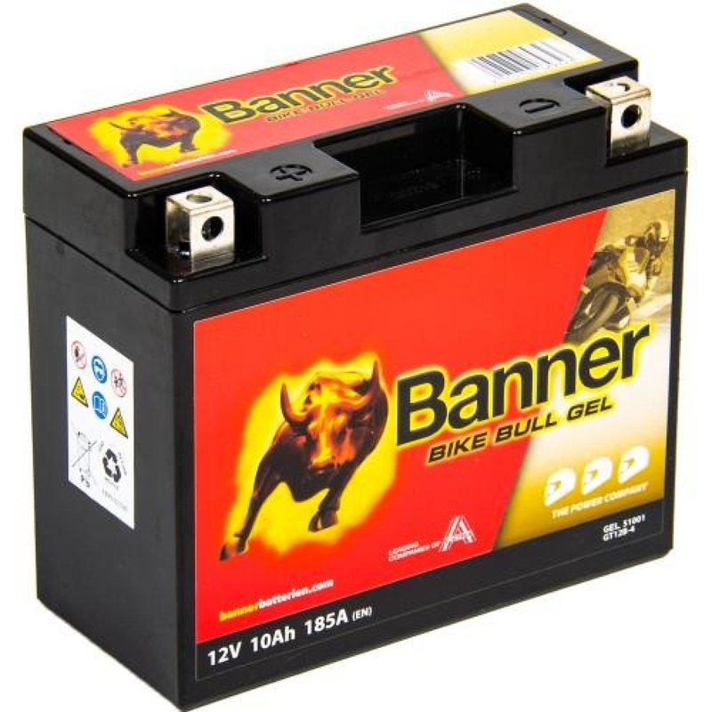 Gélová batéria Banner Bike Bull Gel 12V, YT12B-4, YT12B-BS, 10AH, 185A