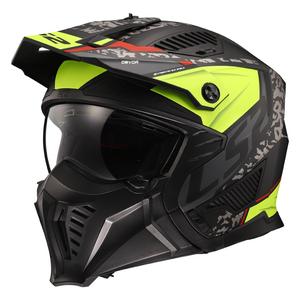 Prilba na motocykel LS2 OF606 Drifter Devor čierno-fluo žltá
