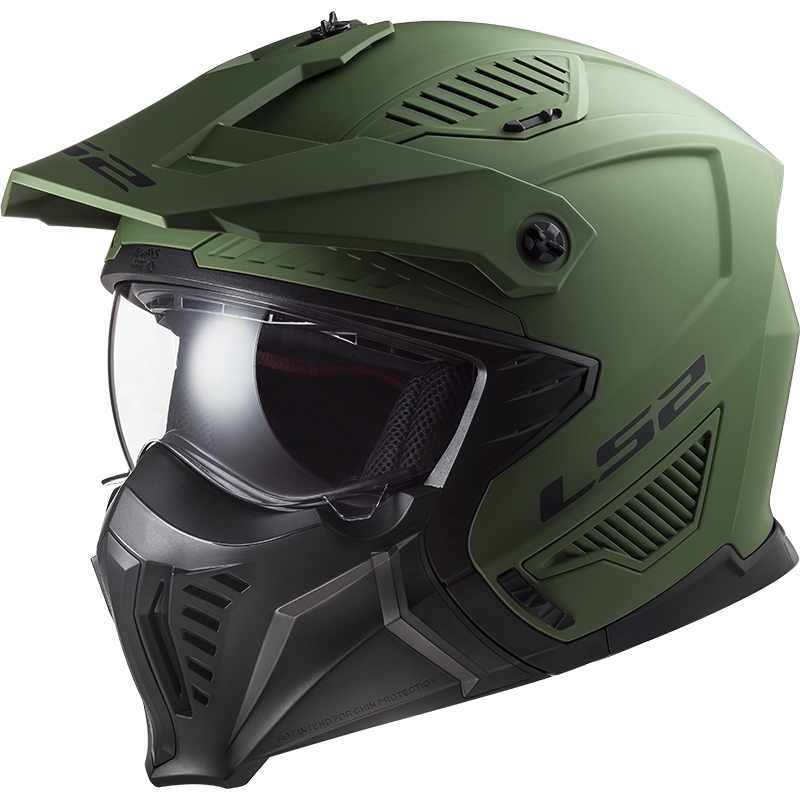 Prilba na motocykel LS2 OF606 Drifter Solid zelená matná