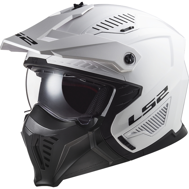 Prilba na motocykel LS2 OF606 Drifter Solid biela