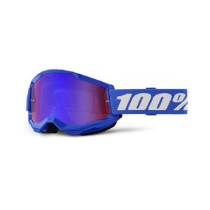 Motokrosové okuliare 100% STRATA 2 New modré (červeno-modré plexi)