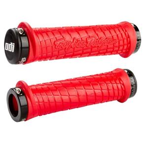 Gripy ODI TROY LEE DESIGNS SIGNATURE ATV LOCK-ON červeno-čierné