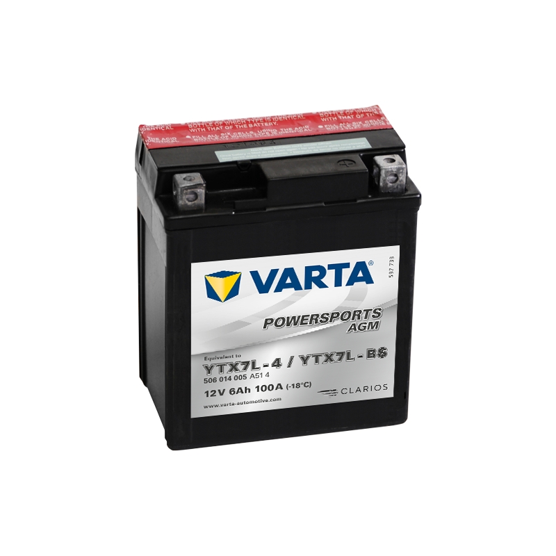 Bezúdržbová batéria VARTA YTX7L-A/YTX7L-BS 12V/6Ah