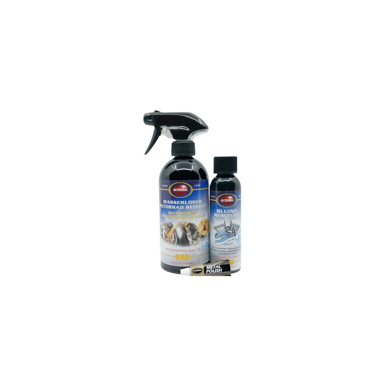 Súprava Autosol na motocykel Waterless Cleaner a Bluing Remover