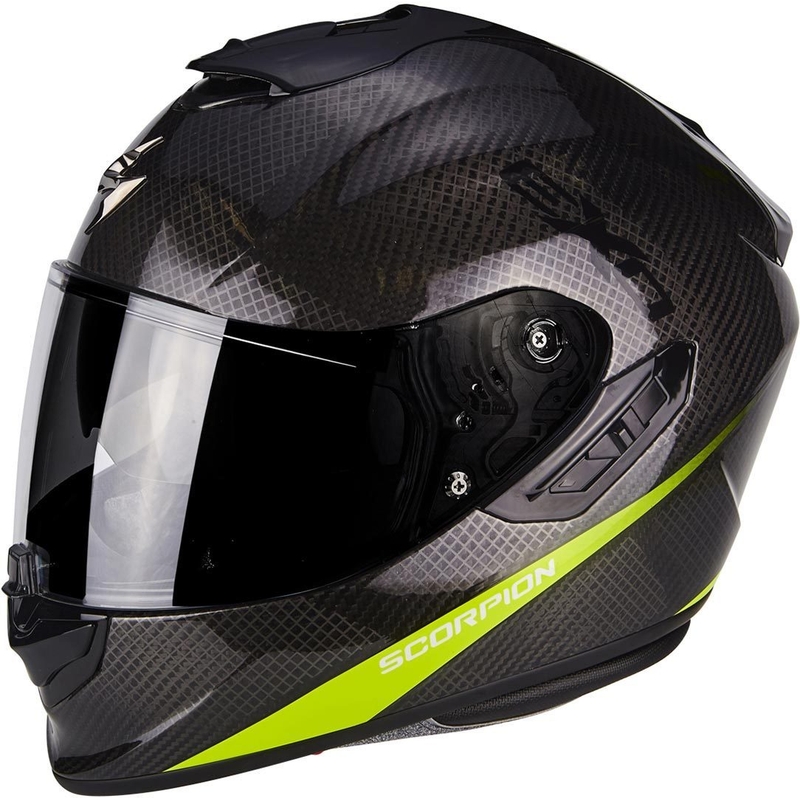 Integrálna prilba na motorku Scorpion Exo-1400 Air Carbon žltá výpredaj