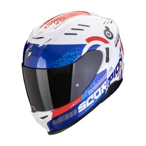Integrálna helma na motocykel Scorpion EXO-520 EVO AIR TITAN bielo-modro-červená výpredaj