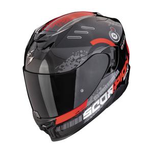 Integrálna helma na motocykel Scorpion EXO-520 EVO AIR TITAN metalická čierno-červená výpredaj