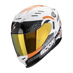 Integrálna helma na motocykel Scorpion EXO-520 EVO AIR TITAN bielo-oranžová výpredaj