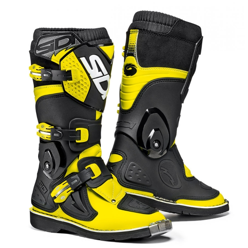 Detské motokrosové topánky Sidi Flame fluo žlto-čierne