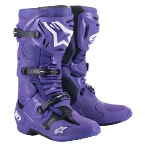 Topánky na motorku Alpinestars Tech 10 fialovo-čierno-biele
