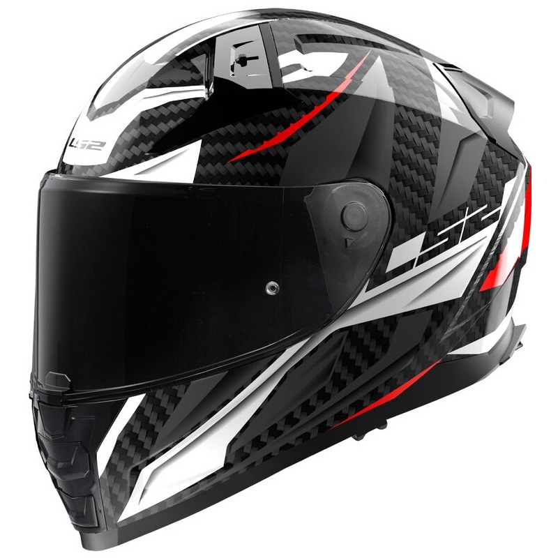Integrálna prilba na motocykel LS2 FF811 Vector II Carbon Savage bielo-červeno-šedá