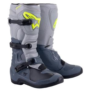Topánky na motorku Alpinestars Tech 3 svetlo šedo-čierno-fluo žlté