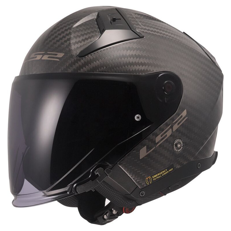 Otvorená prilba na motorku LS2 OF603 Infinity II Carbon Solid čierna matná