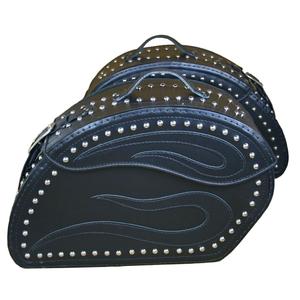 Kožené tašky na motorku RSA S152 čierne s nitmi 18 l