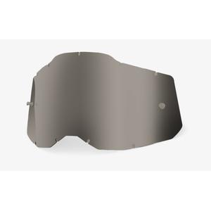 Plexi 100% Racecraft 2/Accuri 2/Strata 2 strieborné chrom (Anti-fog)