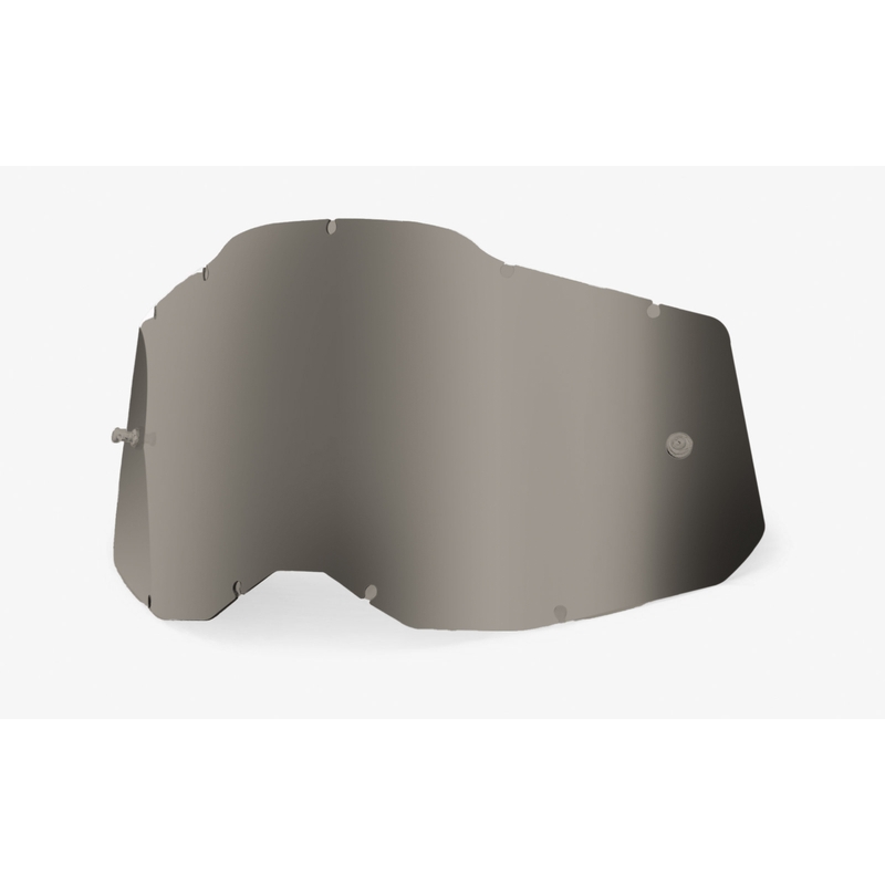 Plexi 100% Racecraft 2/Accuri 2/Strata 2 strieborné chrom (Anti-fog)