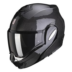 Preklápacia prilba Scorpion EXO-TECH EVO Carbon čierna lesklá - II. akosť