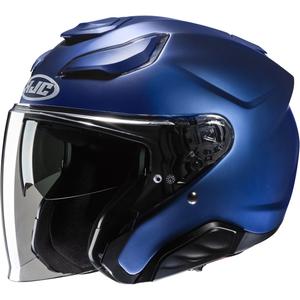 Otvorená prilba na motorku HJC F31 Solid metalická modrá