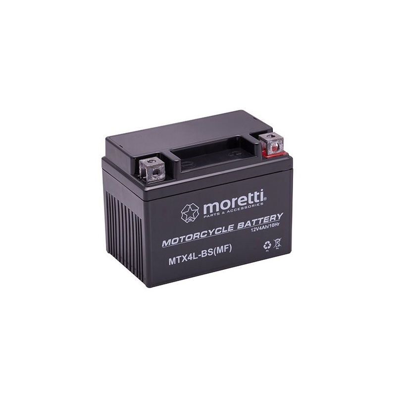 Bezúdržbová gélová batéria Moretti MTX4L-BS, 12V 4Ah