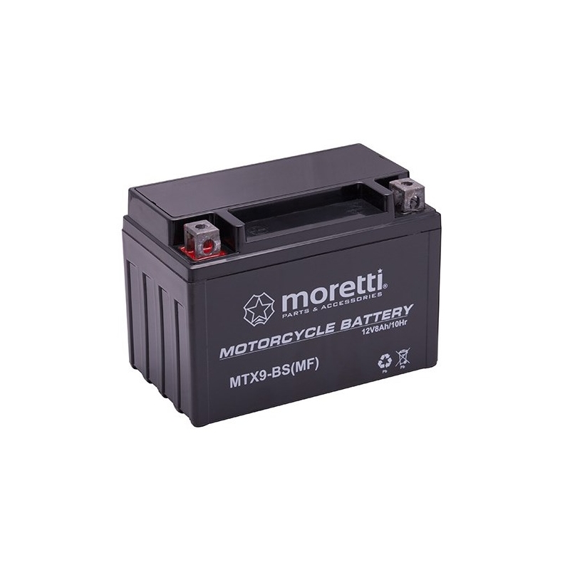Bezúdržbová gélová batéria Moretti MTX9-BS, 12V 8Ah