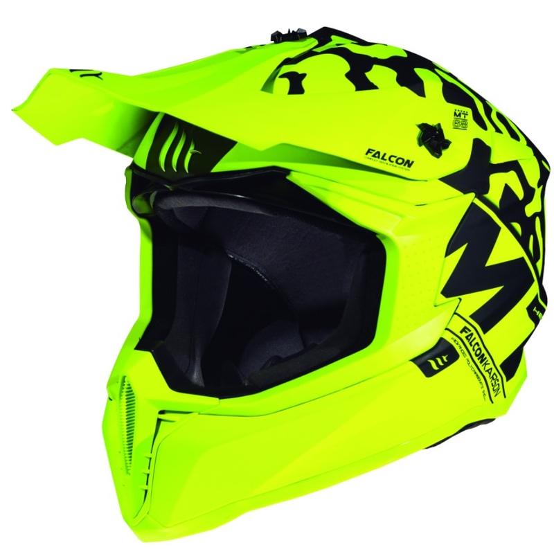 Motokrosová prilba MT Falcon Karson fluo žltá matná