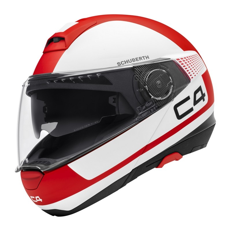Vyklápacia prilba na motorku Schuberth C4 bielo-červená výpredaj