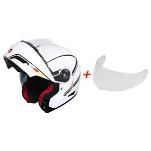 SET: Vyklápacia prilba na motorku RSA TR-01 + číre plexi