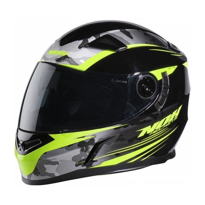 Integrálna prilba na motorku NOX N917 Side čierno-fluo žltá-camo