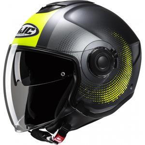 Otvorená prilba na motorku HJC i40N Pyle MC3HSF šedo-fluo žltá