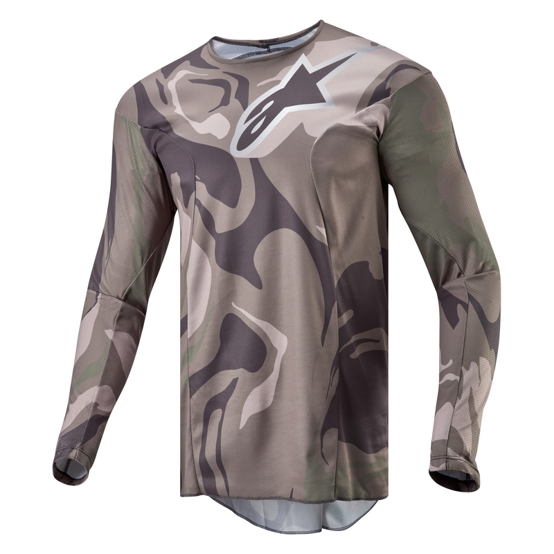 Motokrosový dres Alpinestars Racer Tactical zelená camo-hnedý