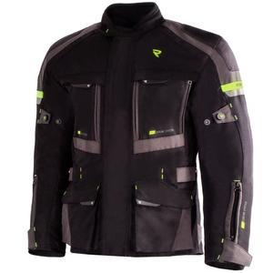 Bunda na motocykel Street Racer Rocket čierno-šedo-fluo žltá