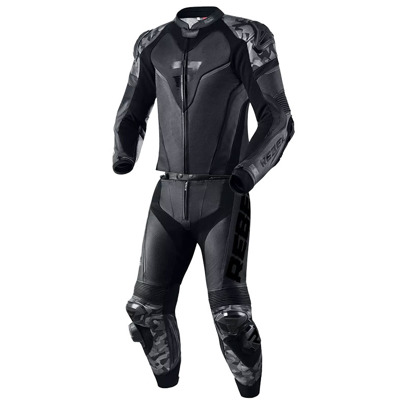 Kombinéza na motorku Rebelhorn Rebel čierno-čierna výpredaj