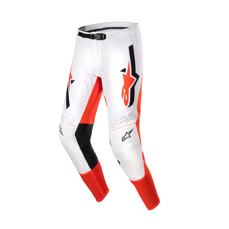 Motokrosové nohavice Alpinestars Supertech Ward bielo-oranžové
