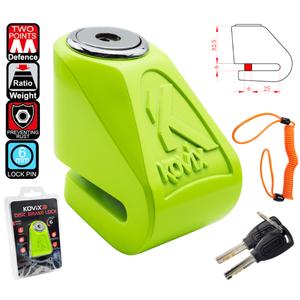 Zámok na kotúčovú brzdu KOVIX KN1 fluo žltý
