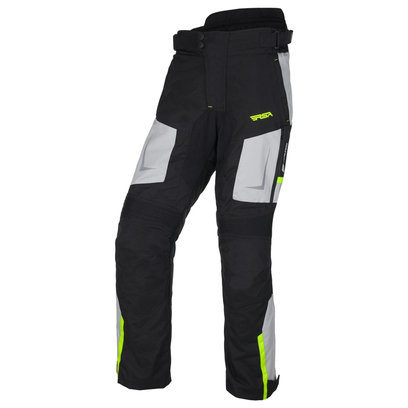 Nohavice na motocykel RSA EXO 2 čierno-šedo-fluo žlté