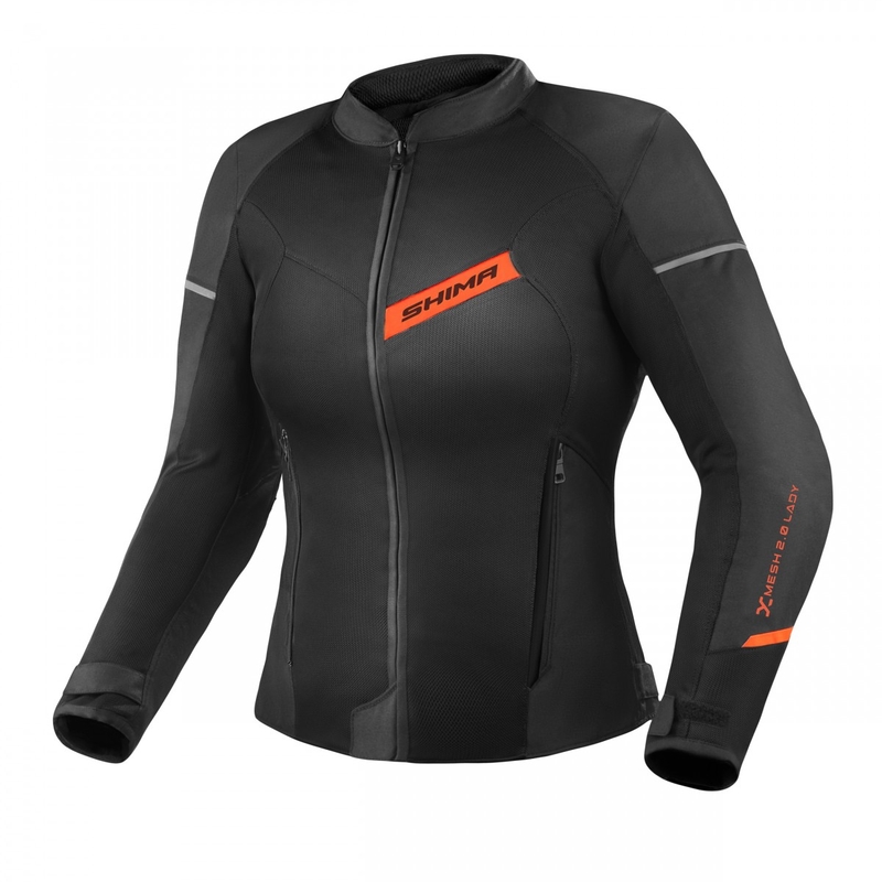 Dámska bunda na motorku Shima X-MESH 2.0 čierno-červená