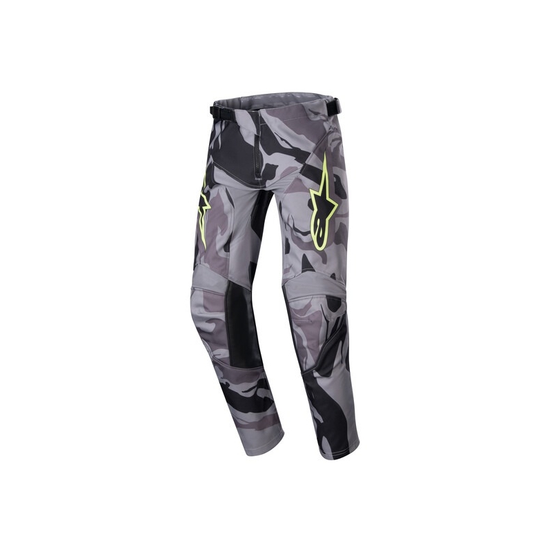 Detské motokrosové nohavice Alpinestars Racer Tactical 2024 šedá camo-fluo žlto-čierna