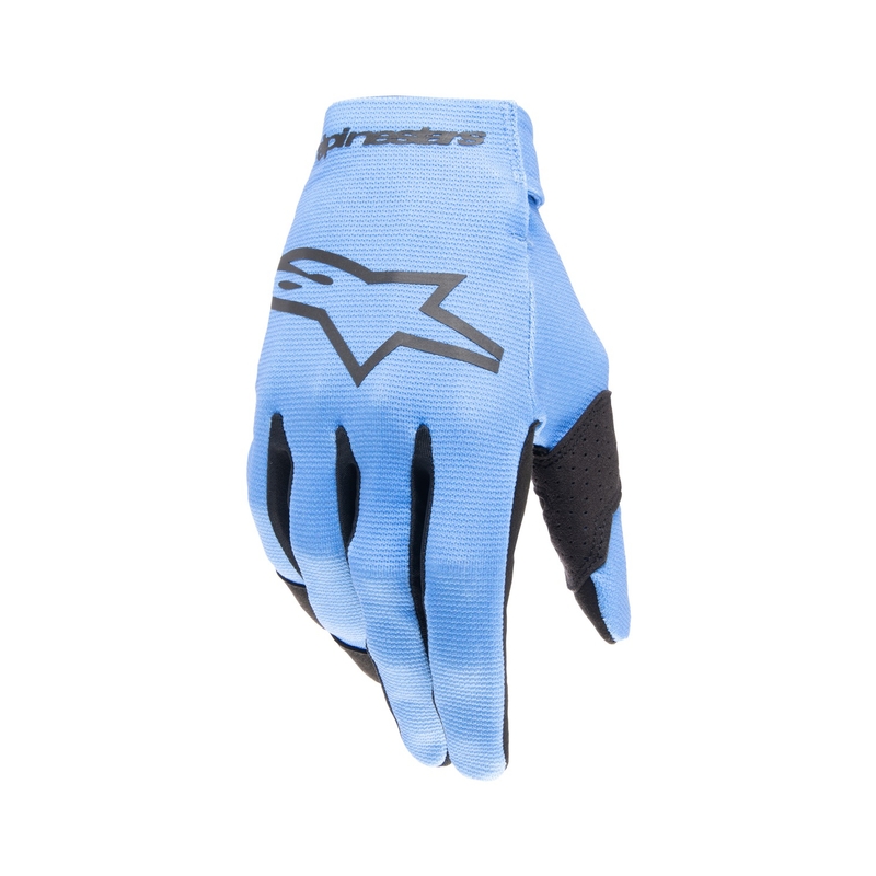 Detské motokrosové rukavice Alpinestars Radar 2024 svetlo modro-čierne