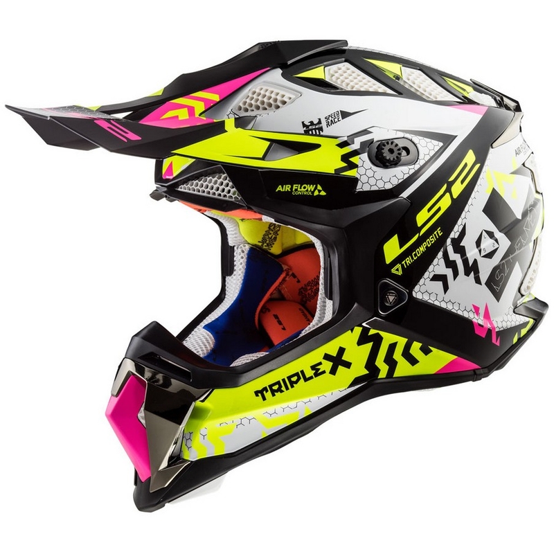 Prilba LS2 MX470 Subverter čierno-ružovo-fluo žltá výpredaj