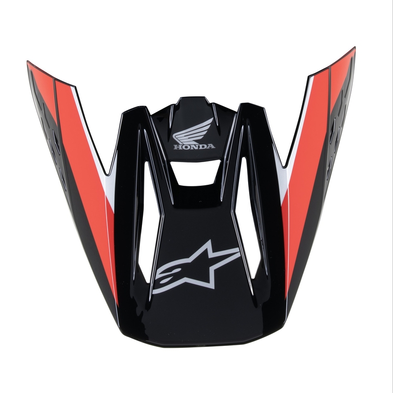 Šilt pre helmy Alpinestars S-M5 Honda čierno-červeno-sivý